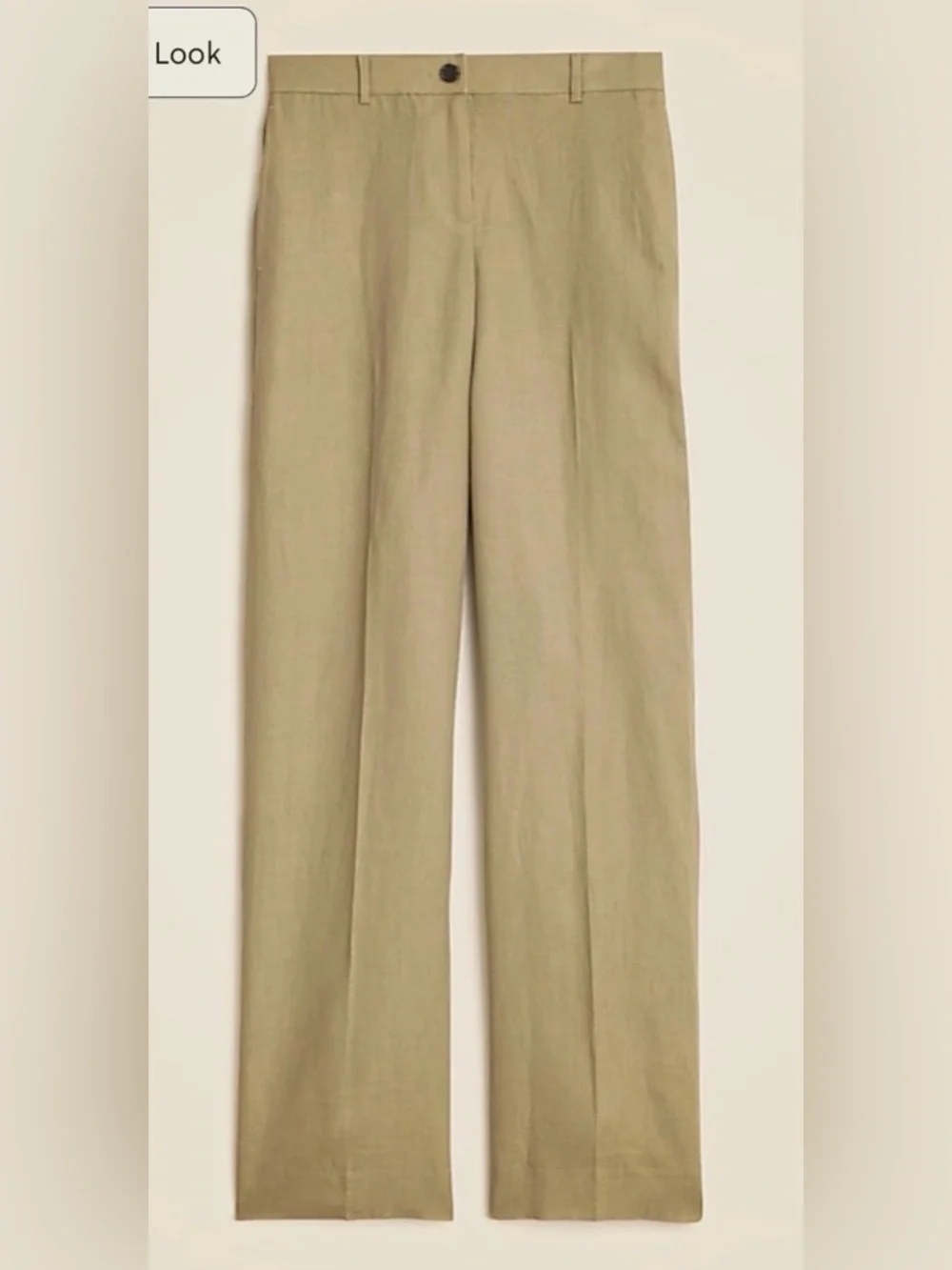 J.Crew Harbor pant in linen in dusty fatigue